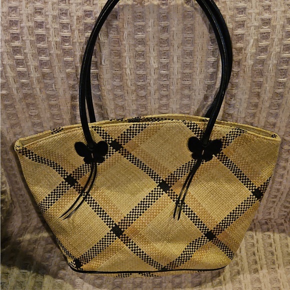 Etienne Aigner Handbags - Ettienne AignerWoven Straw Tote Bag in Yellow and Black